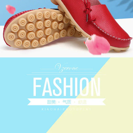 Women Flats Hot Sell Colourful Leather Women Loafers Ballet Pointed Toe Flats Ladies Shoes Loafers Plus Size 44 Zapatos De Mujer