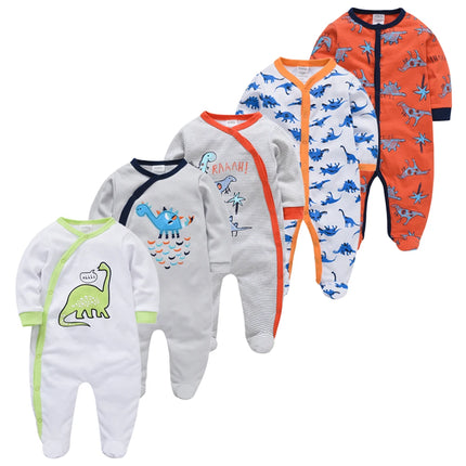 5pcs Honeyzone Winter Toddler Animal Footies New Born Baby Clothes Set Soft Breathable Pyjama Ubranka Dla Niemowlat Clothing Set