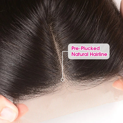 UNice Body Wave Human Hair 4x4 Lace Closure & 5x5 HD Lace Closure Natural Color Human Hair Lace Closure 1Pcs 150% Density