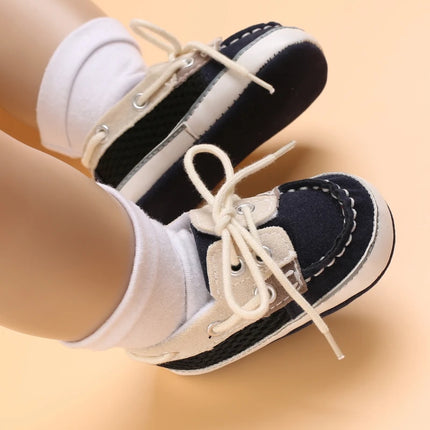 Tie one's shoes Baptism Newborn Baby Prewalker Girls Boys Casual Shoes Leather Non-Slip Soft-Sole Infant Toddler First Walkers