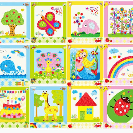 8Pcs/5pcs Kids DIY Button Stickers Drawing Toys Handmade School Art Class Painting Drawing Craft Toys Children Early Educational
