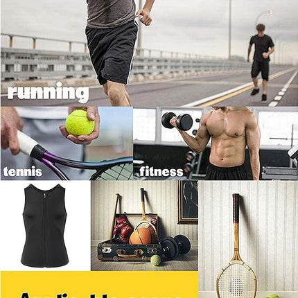 Men Body Shaper Waist Trainer Vest Slimming Shirt Sauna Sweat Vest Compression Undershirt Shapewear Fat Burner Workout Tank Tops