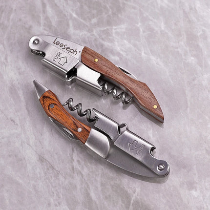 Wine Opener, Professional Waiters Corkscrew, PU Bag, Bottle Opener and Foil Cutter Gift for Wine Lovers