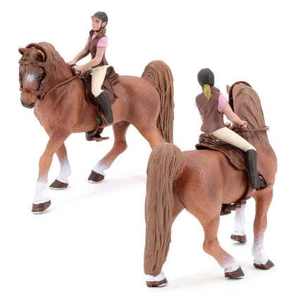HOT Equestrian Knight Rider Animal Horse Models Action & Toys Figures Solid Appaloosa Harvard Hannover Clydesdale Christmas Gif