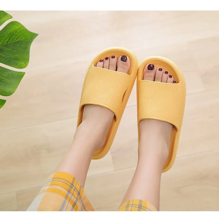 Women Thick Platform Cloud Slippers Indoor Home Eva Soft Sole Pillow Slides Sandals Woman 2025 Summer Non Slip Beach Flip Flops
