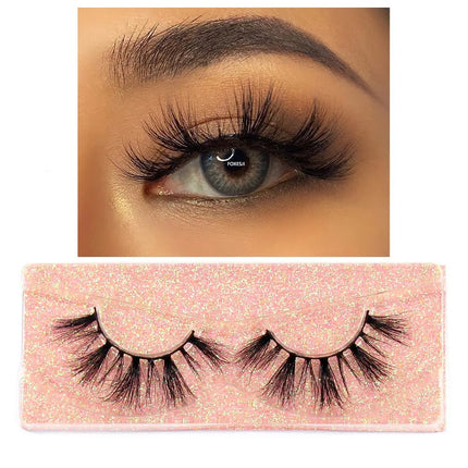 FOXESJI Makeup Eyelashes 3D Mink Eye Lashes Fluffy Soft Wispy Natural Lashes Extension Reusable Fake Lashes Mink False Eyelashes