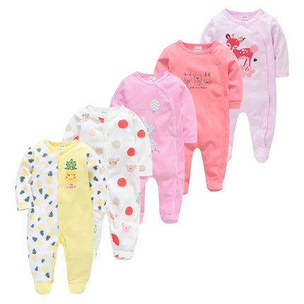 5pcs Honeyzone Winter Toddler Animal Footies New Born Baby Clothes Set Soft Breathable Pyjama Ubranka Dla Niemowlat Clothing Set