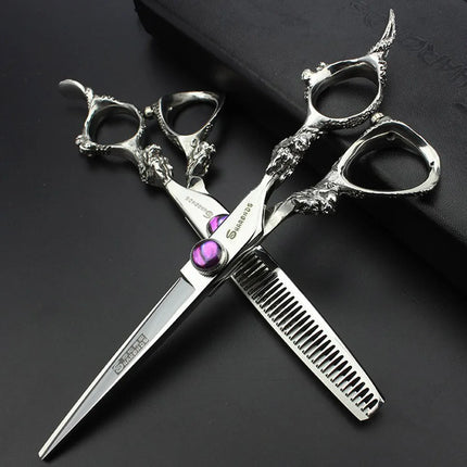 japanese hairdressing scissors 8 inch  professional barber scissors hairdresser set 440c scissors  Hair cutting scissors