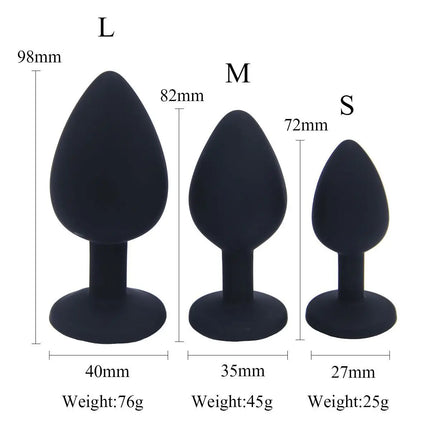 3 Size S/M/L Anal Plug Sex Toys for Woman Men Metal Crystal Butt Plug Prostate Massager Stimulator Anal Dildo Sexual Toy Adult