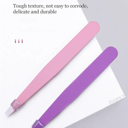 1pc Stainless Steel Eyebrow Tweezer Face Hair Removal Tweezers Colorful Makeup Eyelash Tweezer Eye Brow Clips Makeup Tools