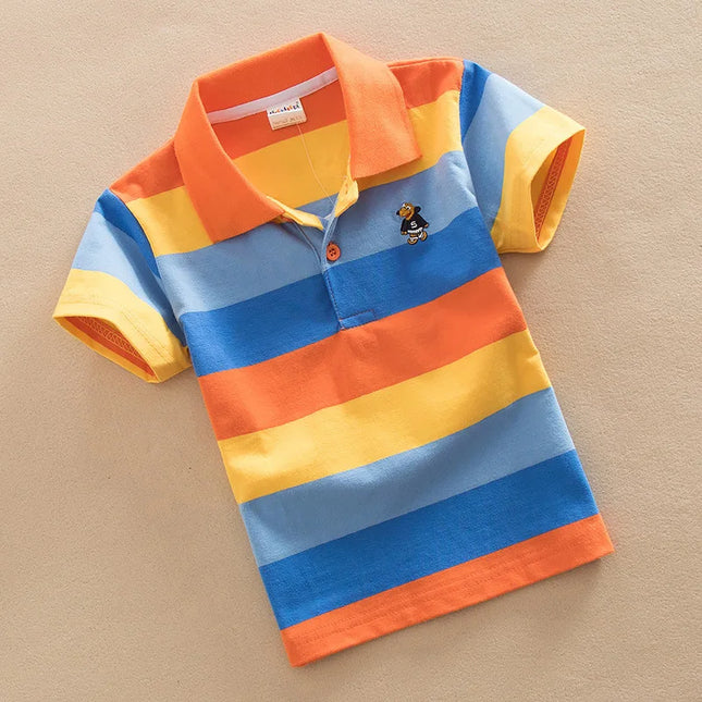 Teenagers Children T-shirt 2022 Summer Boys Girls Short Sleeve Tops Sport Polo Shirt Kids School Costume Children 3-15 Years