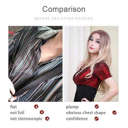 ONEFENG BTV One Piece Beautiful Silicone Fake Breast False Boobs for Cross Dresser Transgender 600-1200g/Pair