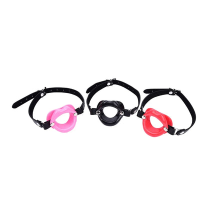 Female Blowjob Toy Sex Slave Rubber Lips O Ring Open Mouth Gag Oral Fetish Bdsm Bondage Restraints Erotic Sexual Toys Adult Game