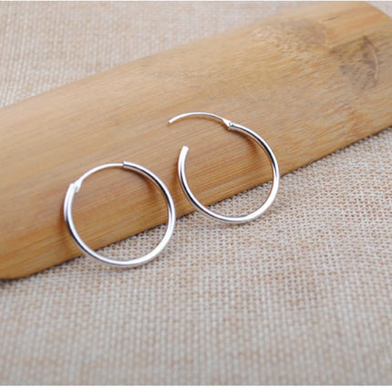 925 Sterling Silver Simple Ear Bone Hoop Earrings For Women Small Hoop Earrings Ear Bone Buckle Round Circle Earrings Hoops Gift