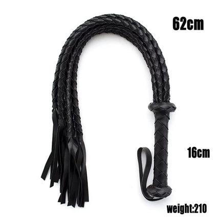 Durable Woven Pattern Leather Whip Bdsm Bondage Restraints Adult Games Sex Toys For Couples Flirting Erotic Products Party Props