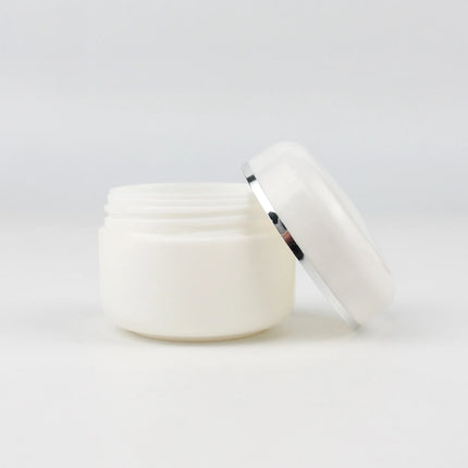 30Pcs/Pack 20g 30g 50g Cream Jar White Plastic Makeup Container Sample Cosmetics Box Empty Makeup Jar Pot Refillable Bottles