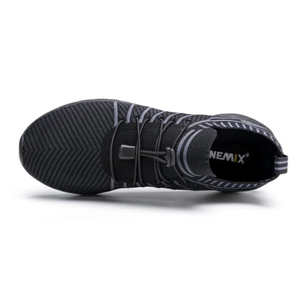 ONEMIX Waterproof Black Running Shoes for Men Breathable Training Sneakers Male Outdoor Anti-Slip Summer Trekking Sports Shoes