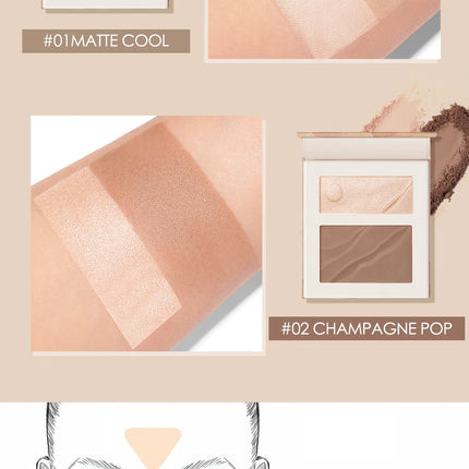 FOCALLURE Bronzer Highlighter Palette For Face Professional Long Lasting Natural Matte Concealer Contouring Makeup Cosmetics