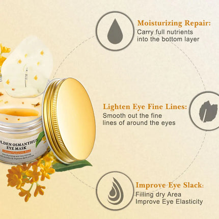 ARTISCARE Gold Osmanthus Eye Mask for Dark Circles Hyaluronic Acid Moisturizing Eye Patches Eye Care