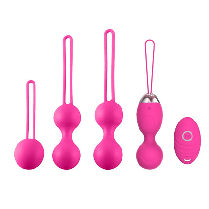 5pcs Medical Silicone Vibrator Kegel Balls Exercise Tightening Device Ball Safe Ben Wa Ball for Women Vaginal massager Adult toy