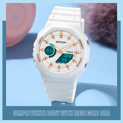SANDA Outdoor Sports Watches Men Ms LED Digital Watches Military Waterproof Date Electronic Watch Boy Girl Relogio Masculino