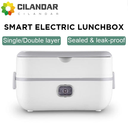 Electric Heated Lunch Box Portable 110V 220V Bento Boxes Food Heater Rice Cooker Container Warmer Dinnerware Set for Home Office