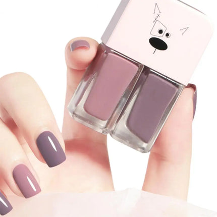 Manicure Water-based Bright Scrub Can Tear Gemini Nail Polish Two Bottles Set Twin Nail Polish Combination Glitter Nal Art Tools