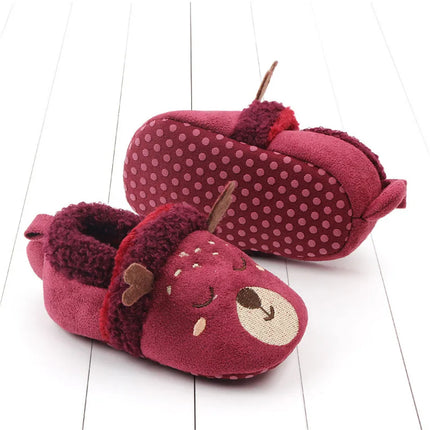 Super Keep Warm Infant Slippers Toddler Baby Shoes Baby Boy Girl Knit Crib Shoes Cute Cartoon Anti-slip Prewalker Baby Slippers