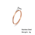 2mm-Rose Gold Color / 6
