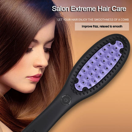 Hair Straightener Brush Ceramic Fast Straightening Heating Hot Comb Women's Smoothing Brush Styling Tool Curling Iron