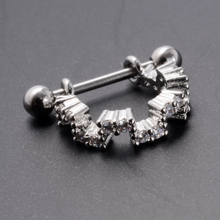 1pc Ear Tragus Cartilage Ring Stainless Steel Barbell With Cz Hoop Cartilage Cuff Piercing Helix Daith Rook Lobe Earrings