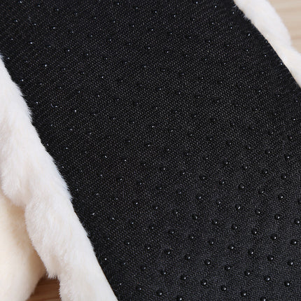 Fluffy Female Floor Slipper Women's Winter Faux Fur Plush Grip Soft Sole Cute Funny Indoor Home hairy Love Heart House Shoe Warm