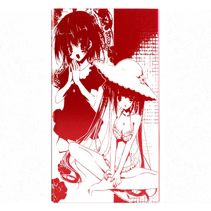 Animation Anime Derivatives Black Red Thin Slim Cigarette Case For Women Metal Aluminum Alloy Sliding Cigarette Box Man Custom