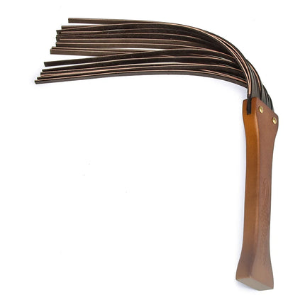 Genuine Leather Whip Bdsm Spanking Flogger Strip Tassel Wooden Handle Bdsm Bondage Flogger Sex Toys For Couples Adult Games
