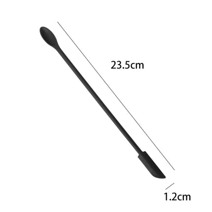 1/3/4Pcs Black Lengthen Mini Soft Jar Cake Cream Jam Scrapers Silicone Makeup Spatulas Butter Knife Kitchen Tools Accessories