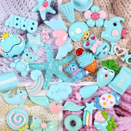 10pcs Slime Charms Simulation Candy Resin Plasticine Slime Accessories Beads Making Supplies For DIY Scrapbooking Crafts