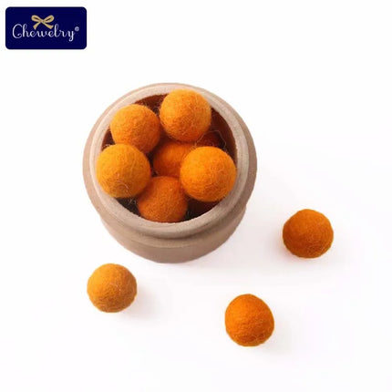 100PCS 20mm 100% Wool Felt Balls DIY Balls Hanging Accessories Candy Color Pom Pom Ball For Kids Party Crafts Children's Toys