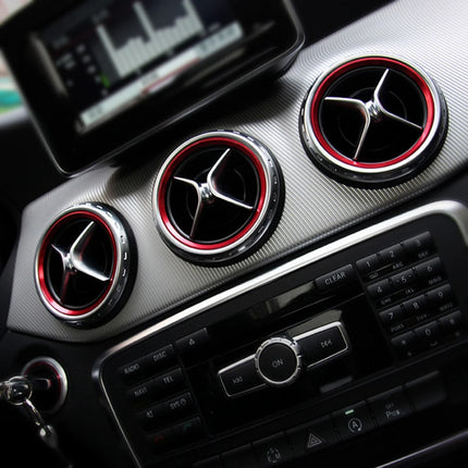 Car Air Condition Outlet Trim Ring For Mercedes Benz GLA CLA Class X156 CLA180 CLA200 GLA250 AMG CDI AC Vent Decoration Stickers