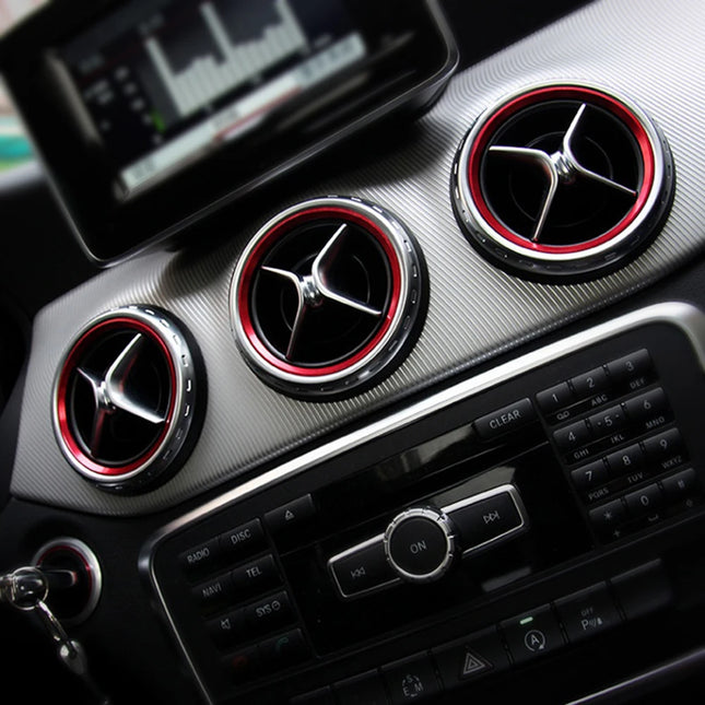Car Air Condition Outlet Trim Ring For Mercedes Benz GLA CLA Class X156 CLA180 CLA200 GLA250 AMG CDI AC Vent Decoration Stickers