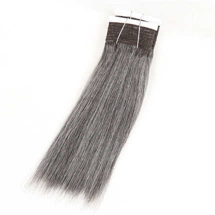 Sleek Hair Brazilian Double Drawn Remy Human Hair Weave Short Yaki Straight #44 #34 #51 #280  Piano Gray Mix Color Bundles