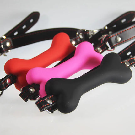 bone Gag Adult Fetish Stopper mute Sex games toys harness Boutique Strict Silicone Bit restraint Bondage Gear Pony&Puppy Play