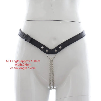 chastity belt Leather female SEXY GString restraint bondage panty flirting Thong Erotic women couples adult sex game Teasing