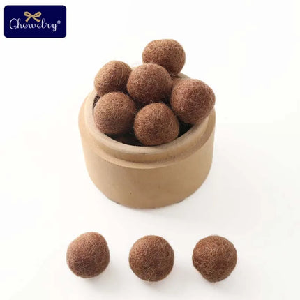 100PCS 20mm 100% Wool Felt Balls DIY Balls Hanging Accessories Candy Color Pom Pom Ball For Kids Party Crafts Children's Toys