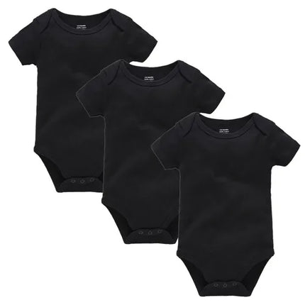 Kavkas 3PCS 5PCS Baby Boys Girls Clothes Solid White Short Sleeve Cotton Baby Bodysuits body bebe 0-24 months Newborn Jumpsuit