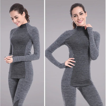 New Brand Tracksuit Thermal Underwear Women Winter Fast Dry High Elastic Long Underwear Heat Pack Women Warm Two Piece Set