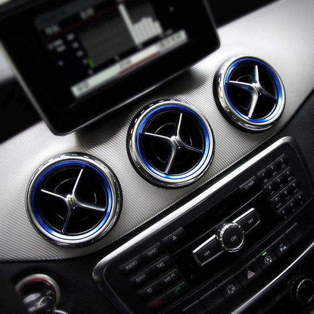 Car Air Condition Outlet Trim Ring For Mercedes Benz GLA CLA Class X156 CLA180 CLA200 GLA250 AMG CDI AC Vent Decoration Stickers