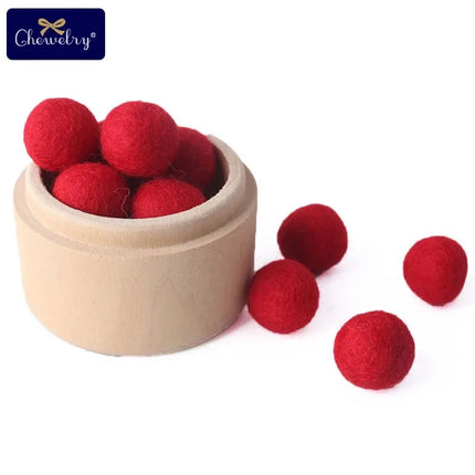 100PCS 20mm 100% Wool Felt Balls DIY Balls Hanging Accessories Candy Color Pom Pom Ball For Kids Party Crafts Children's Toys