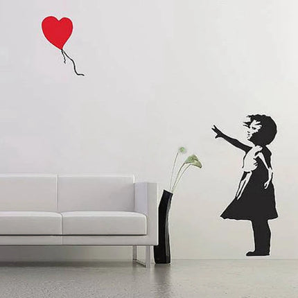 Banksy Wall Decal, Balloon Girl Inspired  - Banksy  Vinyl Wall Art Sticker ,A2064