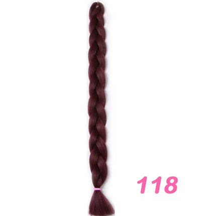 VERVES Braiding Hair Long 100 cm Folded Synthetic Jumbo Braids 165g/Piece Brown Black Pink Pure Color Braid Hair Extensions