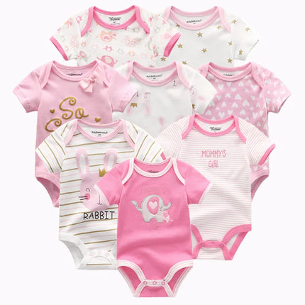8 PCS/lot summer short sleeve baby boy bodysuit baby boy jumpsuit set ropa bebe baby boy clothes